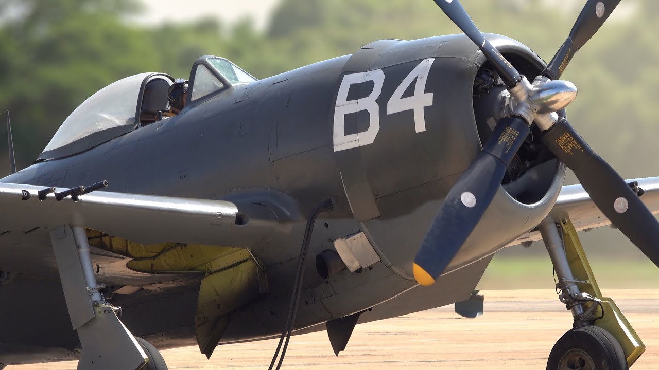 P47 Thunderbolt and A29 Super Tucano Engine Start Up