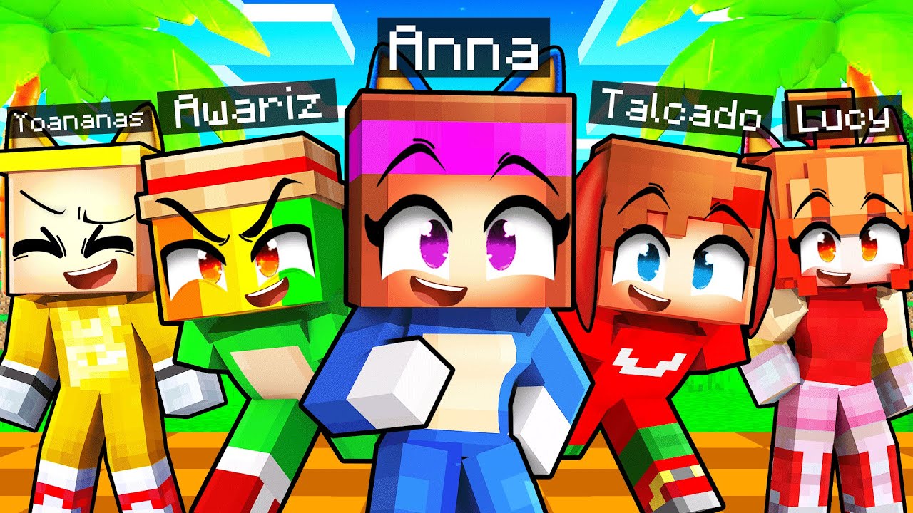10 amis sur un BLOC de Sonic sur Minecraft !