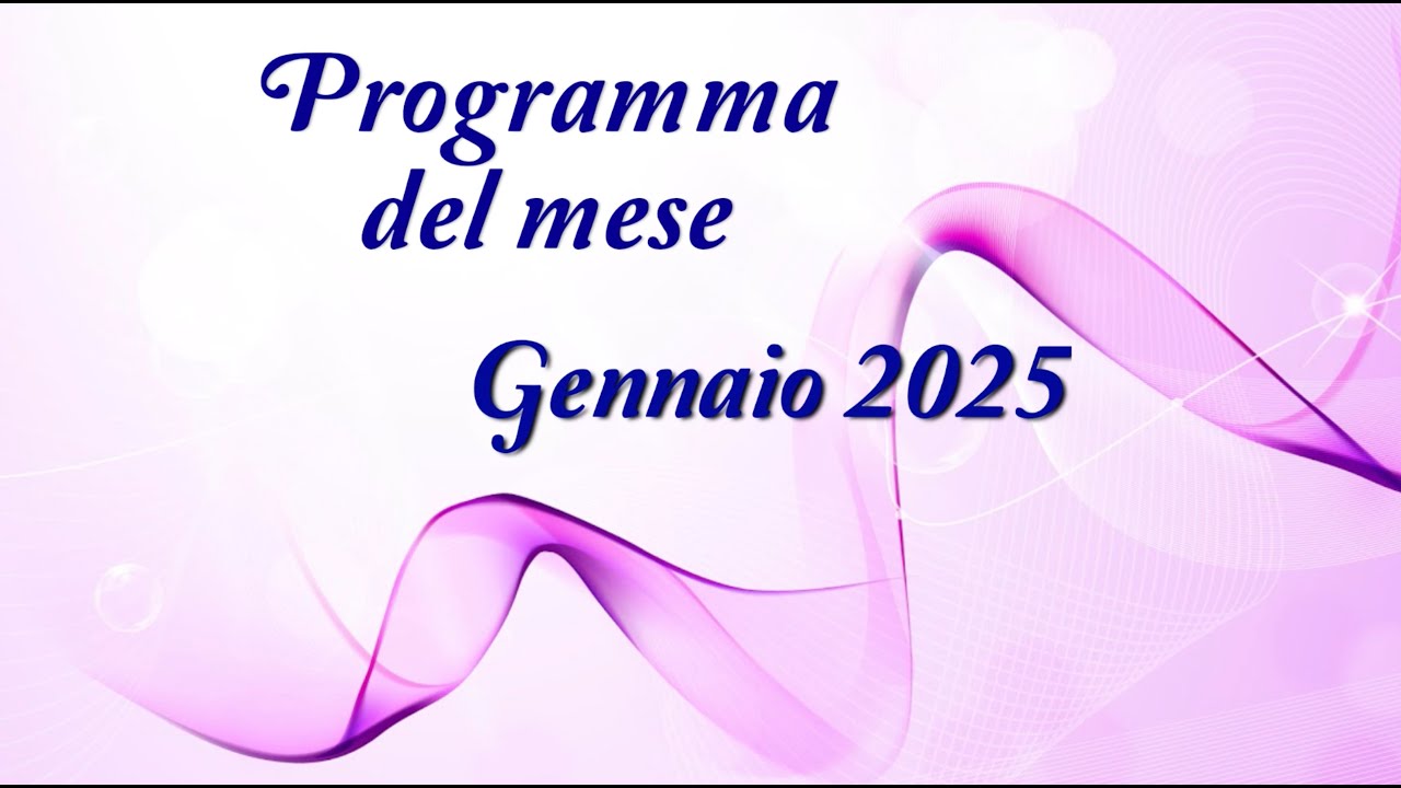 PROGRAMMA Gennaio 2025