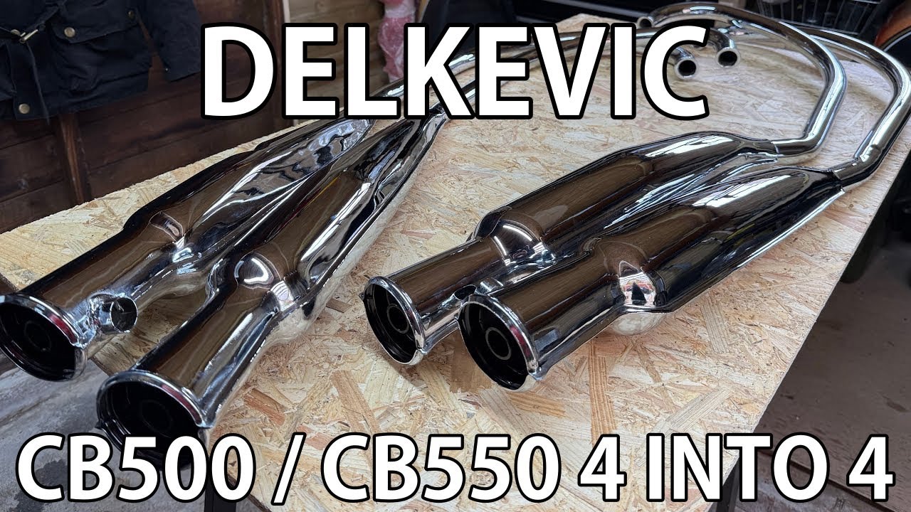 Delkevik Honda CB500 CB550 4 into 4 Exhaust Unboxing