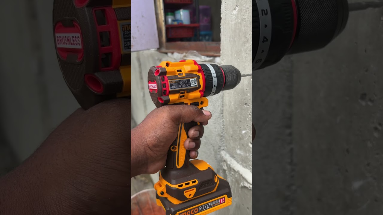 INGCO CIDLI206681 Cordless Impact Drill Machine, Brushless Motor, 66Nm #INGCO #ImpactDrill