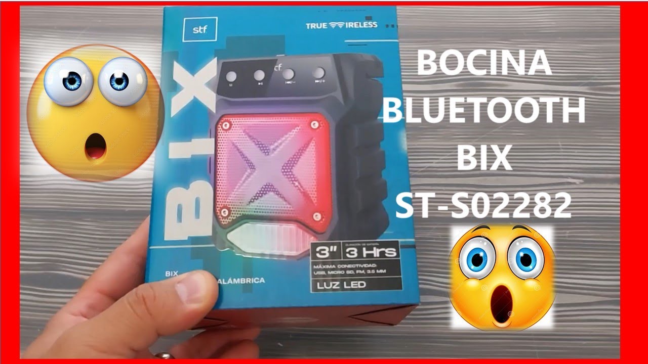 BOCINA BLUETOOTH STF BIX, luces psicodélicas.