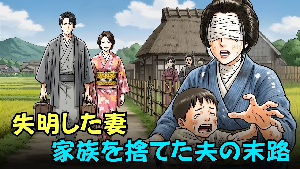 事故で失明した妻を捨て、若い愛人を選んだ夫の冷酷な末路| 日本昔話・家族の因果