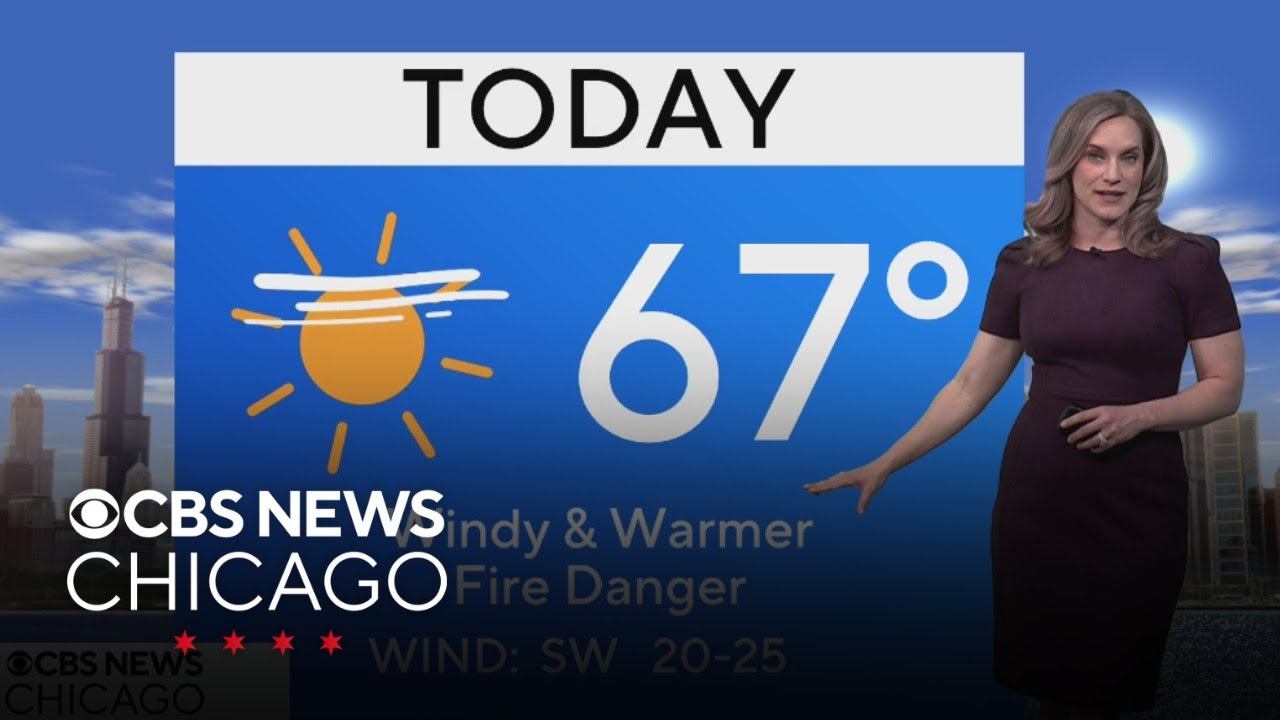 Highs in the upper 60s on Wednesday in the Chicago area
