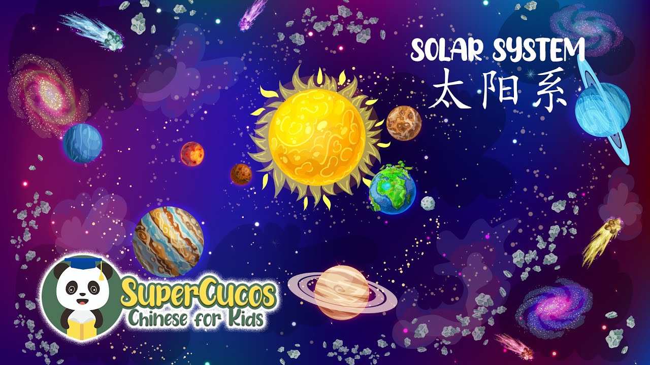 Learn Chinese for Kids- Solar System | 学中文- 太阳系 | Aprender Chino - Sistema Solar