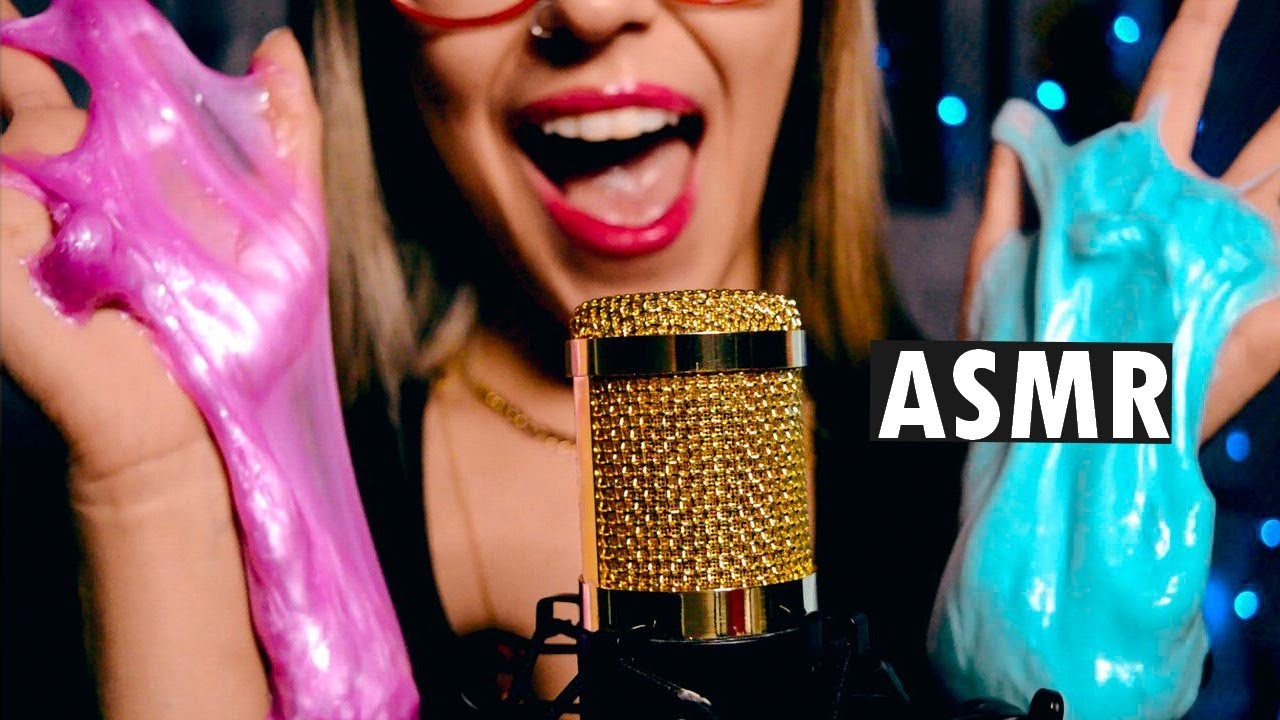 ASMR 100% SATISFATÓRIO - SLIME NO MICROFONE + FAST TAPPING