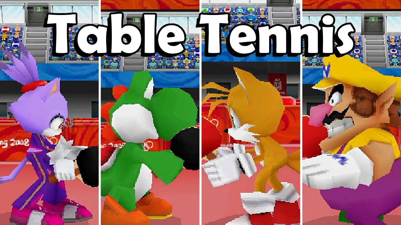 Mario & Sonic at the Olympic Games [DS] - Table Tennis (All Characters)