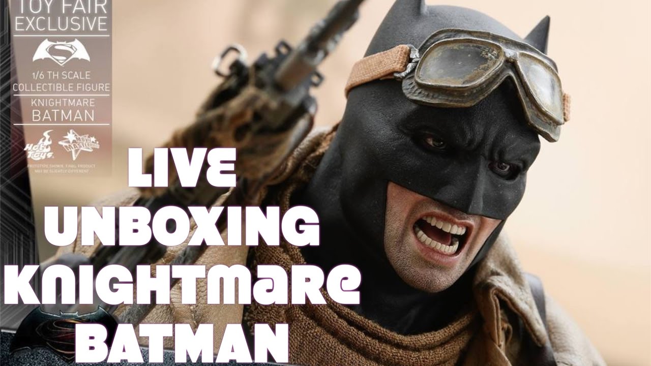 LIVE unboxing on Hot Toys Knightmare Batman from Batman vs Superman. MMS372 MARTHA!