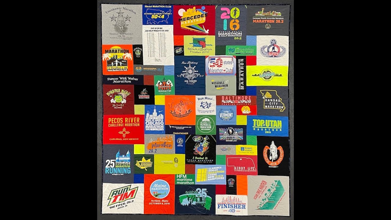 T-shirt Quilt from 50 State Marathons 