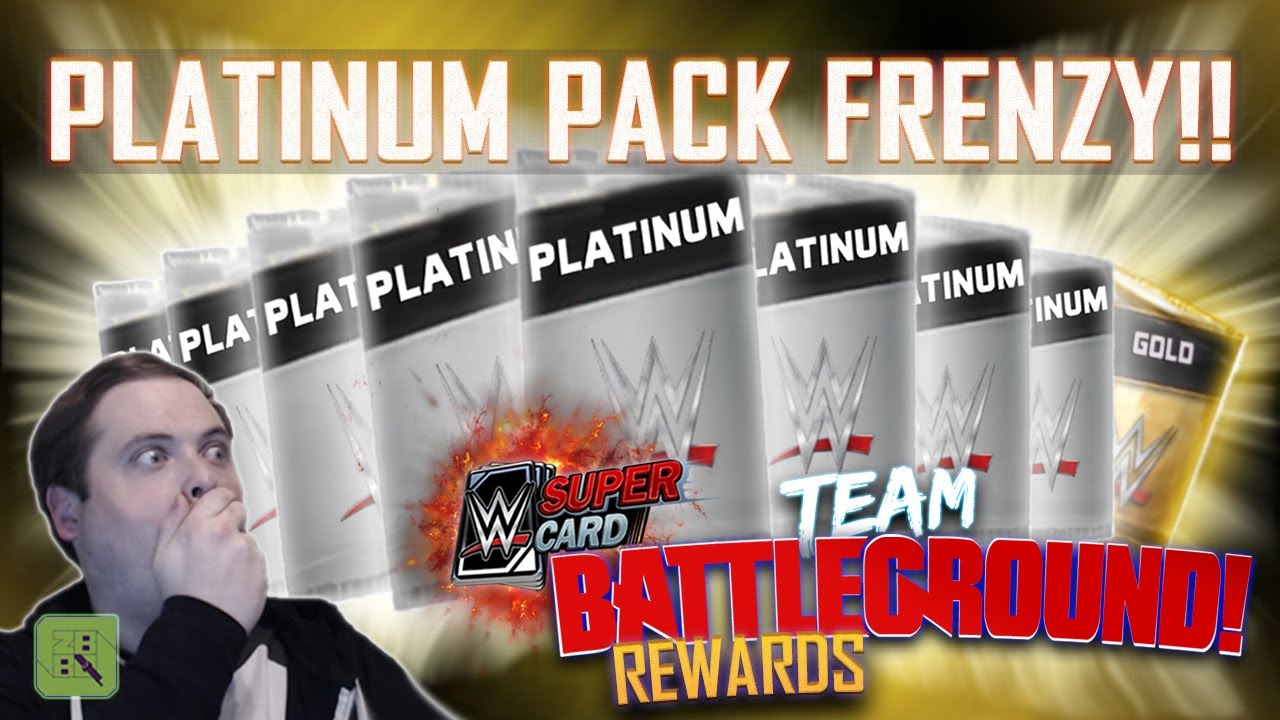 HUGE PLATINUM PACK OPENING FRENZY!! 9 TEAM BATTLEGROUND REWARDS! | WWE SuperCard