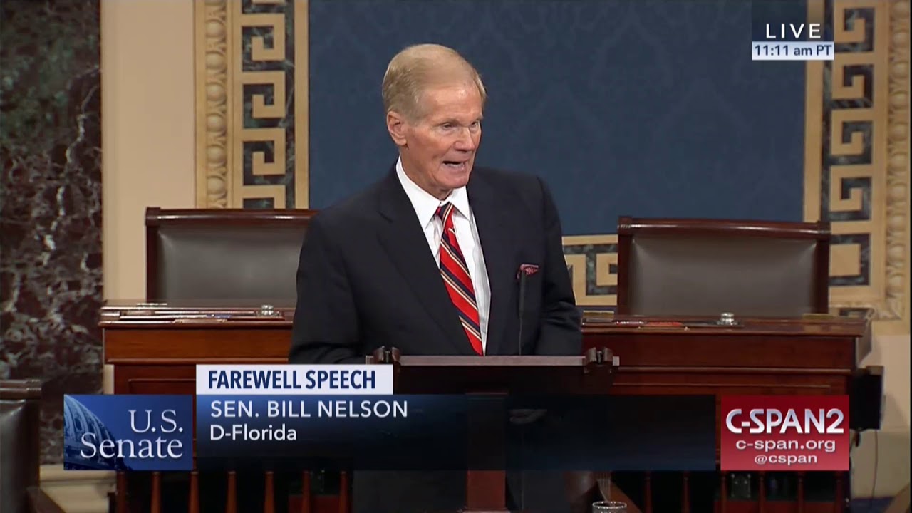 Sen. Nelson delivers farewell speech