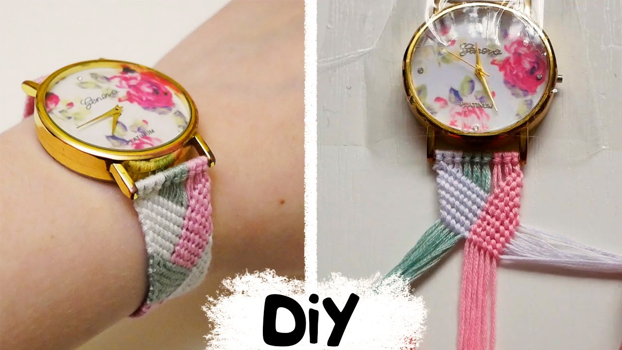 How to make watch band | Diy Friendship bracelet  watch band