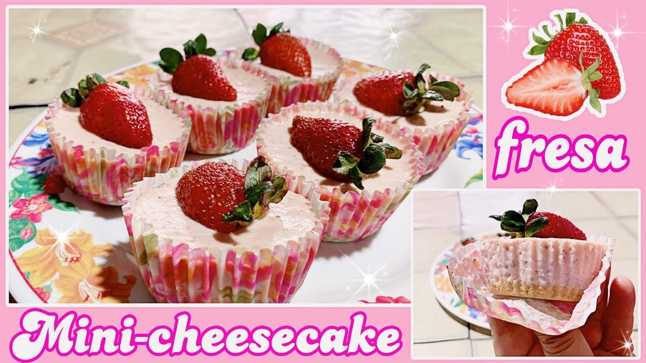 Mini pays de fresa🍓POSTRESITOS de FRESA individuales ¡¡SIN HORNO!! || POSTRES FÁCILES