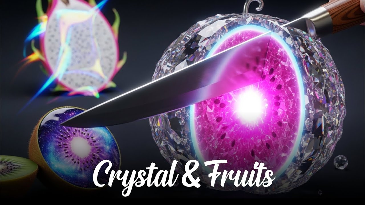 Knife Cutting Compilation | Unreal Fruits with Neon & Crystal Looks.
