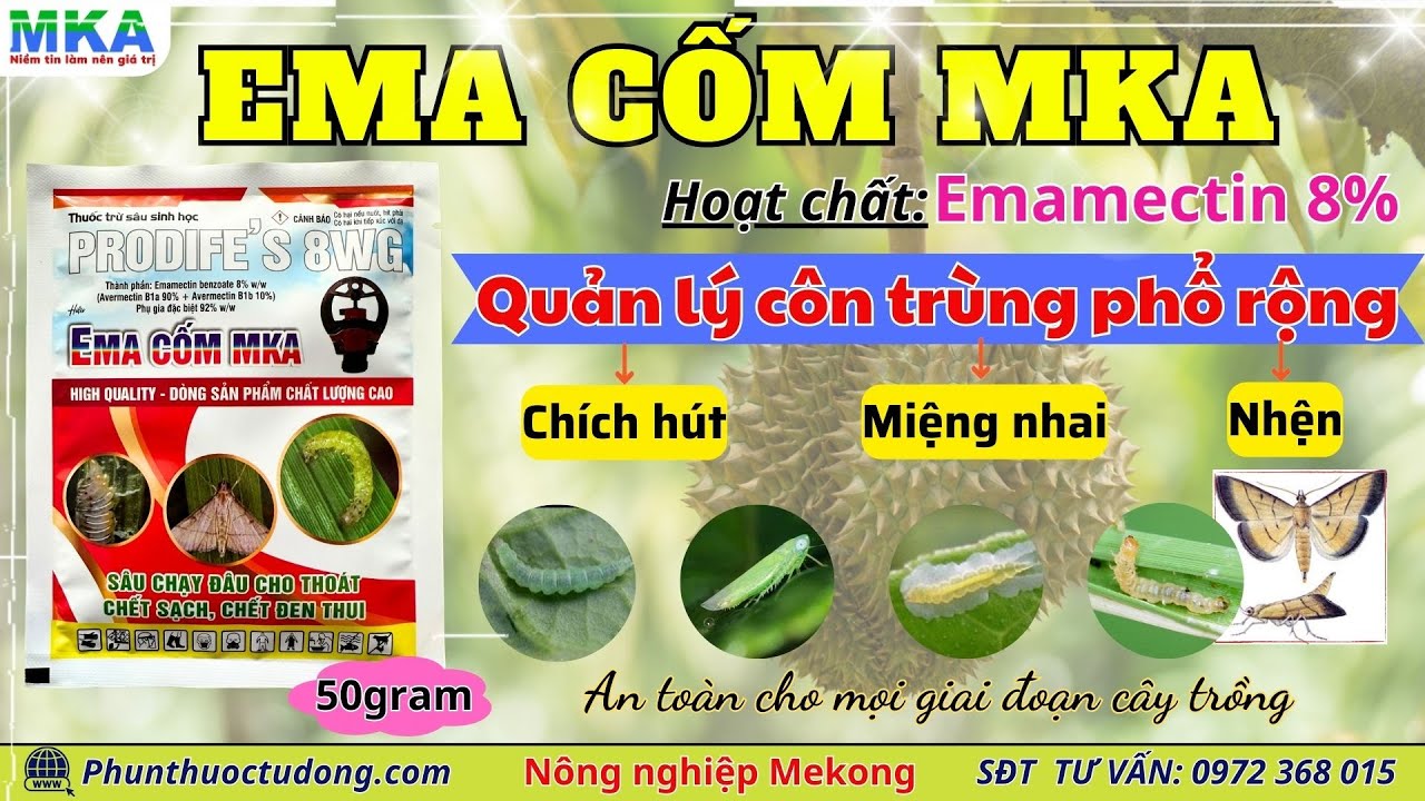 Mekongagri | Ema Cốm MKA | Quản l&yacute; s&acirc;u, rầy, nhện an to&agrave;n, hiệu quả