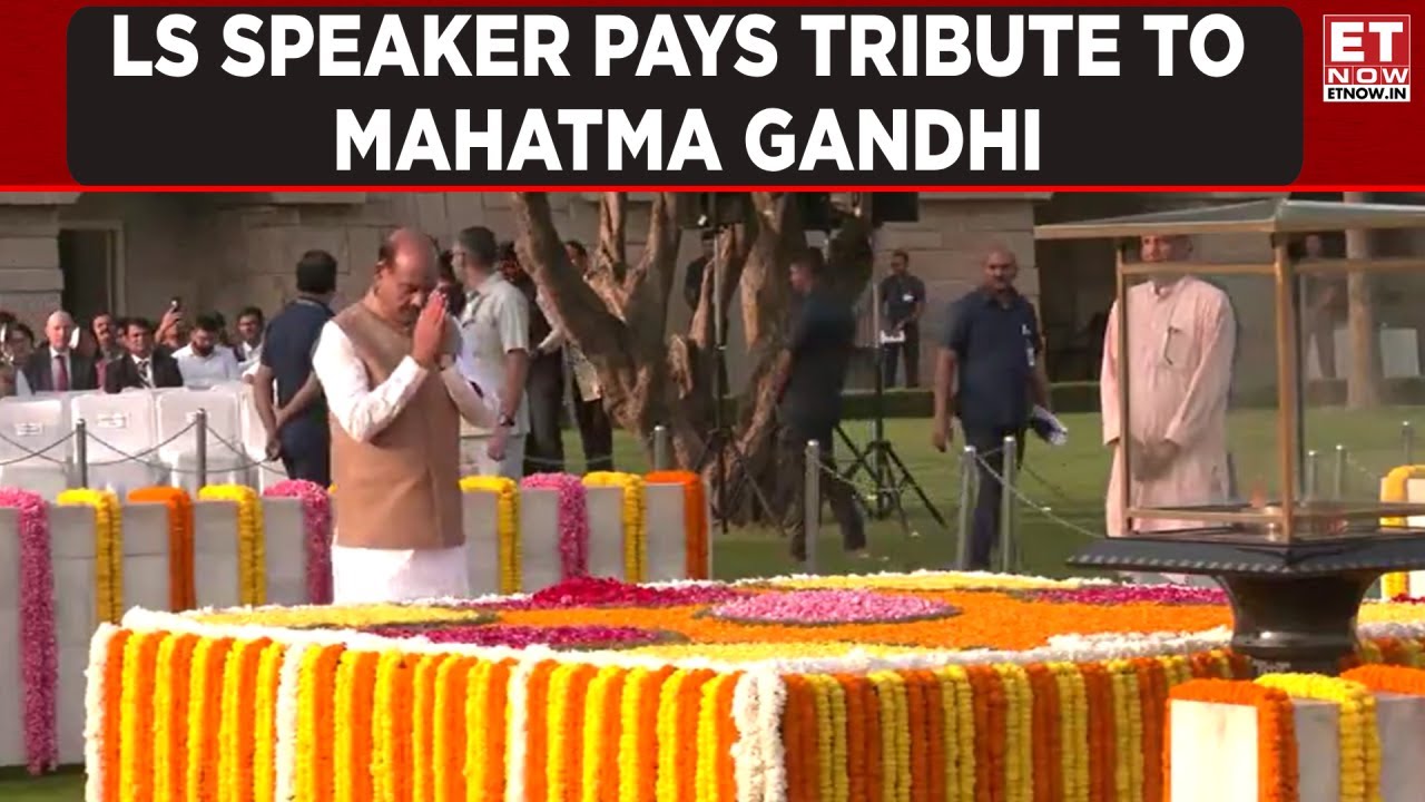 Gandhi Jayanti 2024: Lok Sabha Speaker Om Birla Pays Floral Tribute To Mahatma Gandhi At Rajghat
