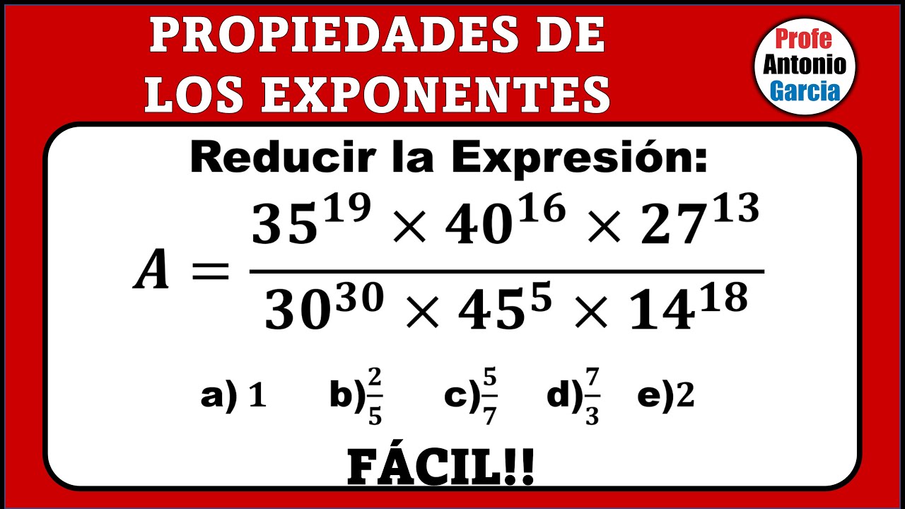 🧠 ¿Puedes Reducir Esta Expresión Exponencial? ¡Reto Nivel PRO! #matematica #tareas #algebra #math