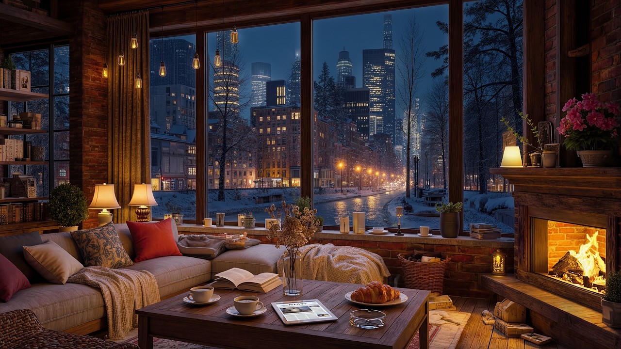 Relaxing Piano by Cozy Fireplace Ambience | Soft Piano Background Music to Work, Study & Deep Focus