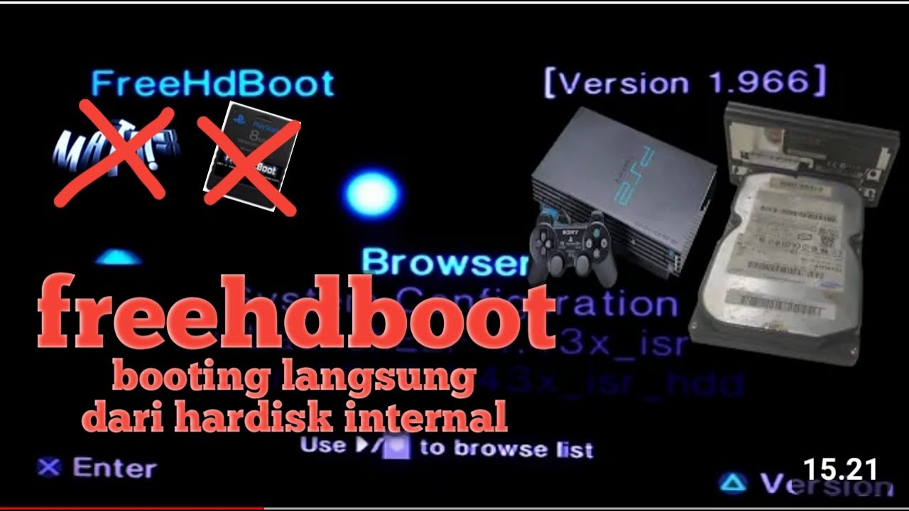 instal free mcboot ps2 langsung ke hardisk internal FREE HDBOOT