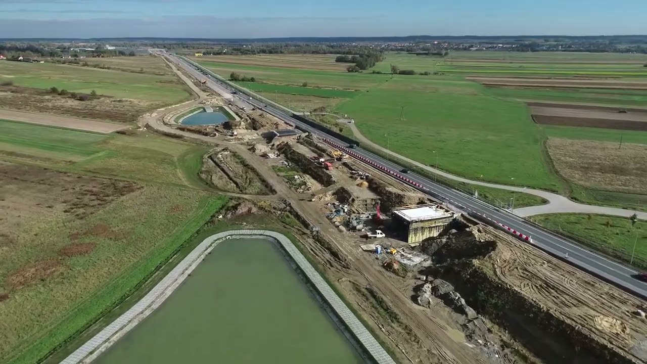 Droga S19 Sokołów Małopolski Północ – Jasionka – przelot dronem – październik 2025