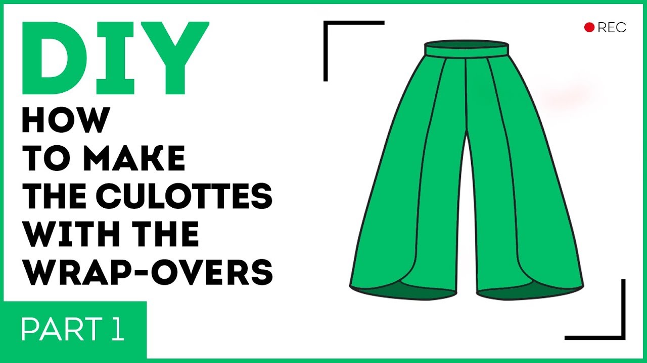 DIY: How to make the culottes with the wrap-overs. Making the culottes. Sewing tutorial.