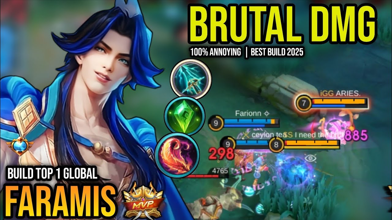 FARAMIS BEST BUILD 2025 | BUILD TOP 1 GLOBAL FARAMIS GAMEPLAY | MOBILE LEGENDS✓