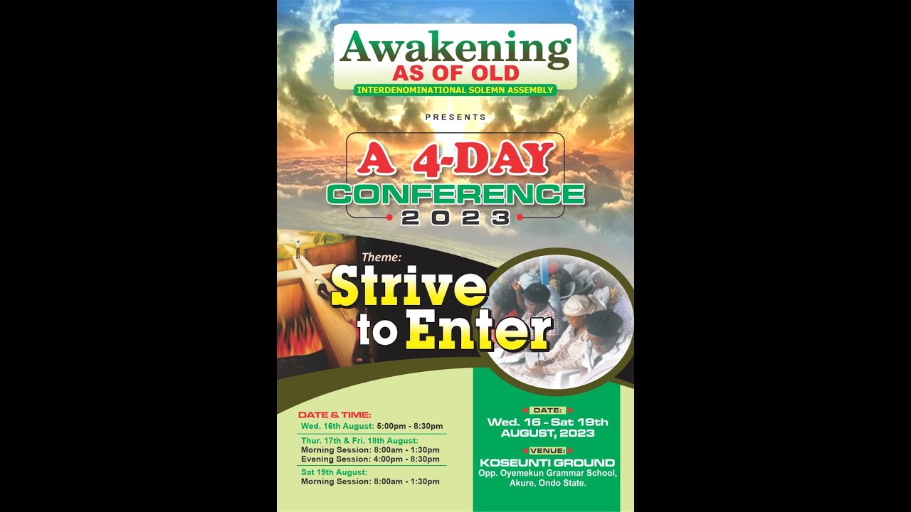 AWAKENING AS OF OLD 2023 || HINDRANCES TO HEAVEN THROUHG MARRIAGE || Evening  Session 1 :  Day-2