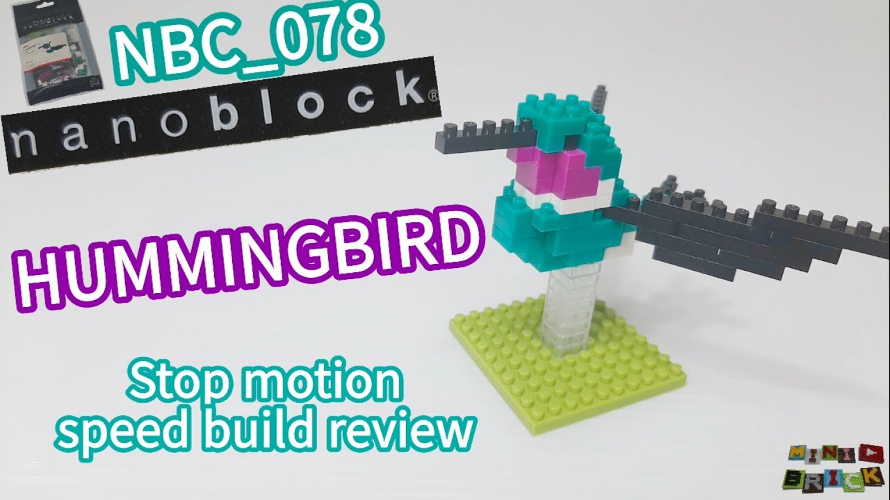 nanoblock NBC_078 | mini HUMMINGBIRD model | Stop motion speed build review