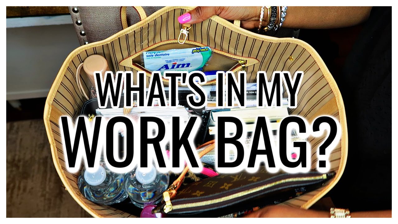 WHAT'S IN MY WORK BAG | LV NEVERFULL GM