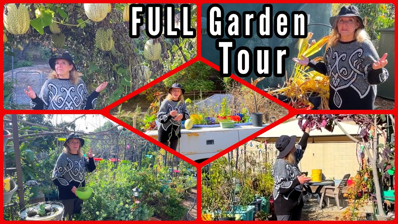 FULL Winter Garden Tour w/Tips & Ideas for Planting in Spring Vegetables Flowers Container Gardening