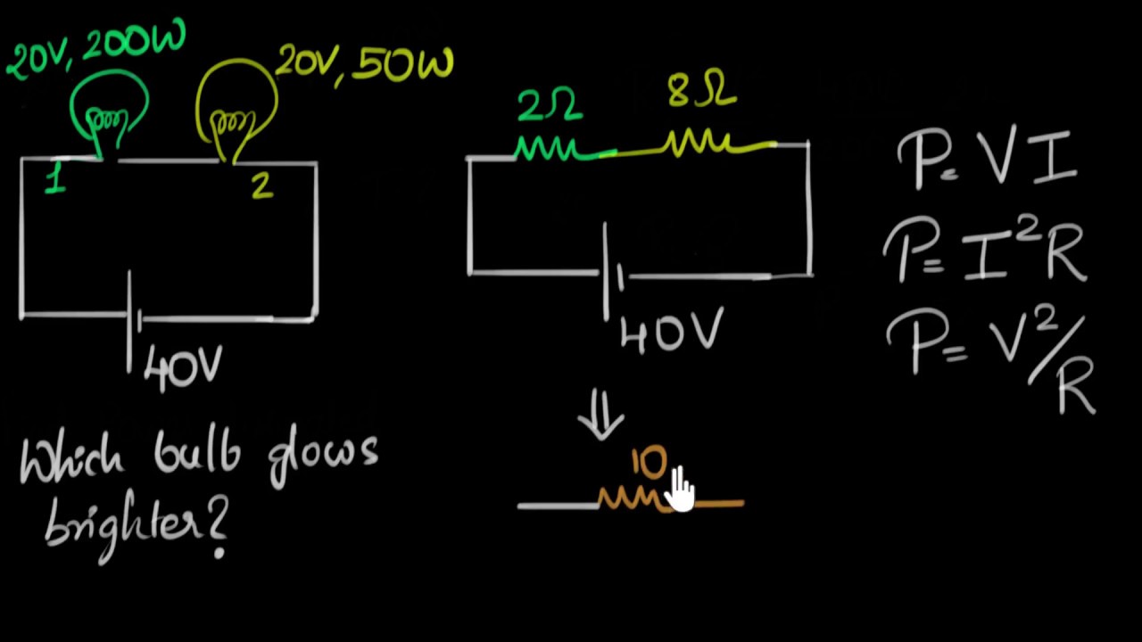 Solved example: Power dissipated in bulbs