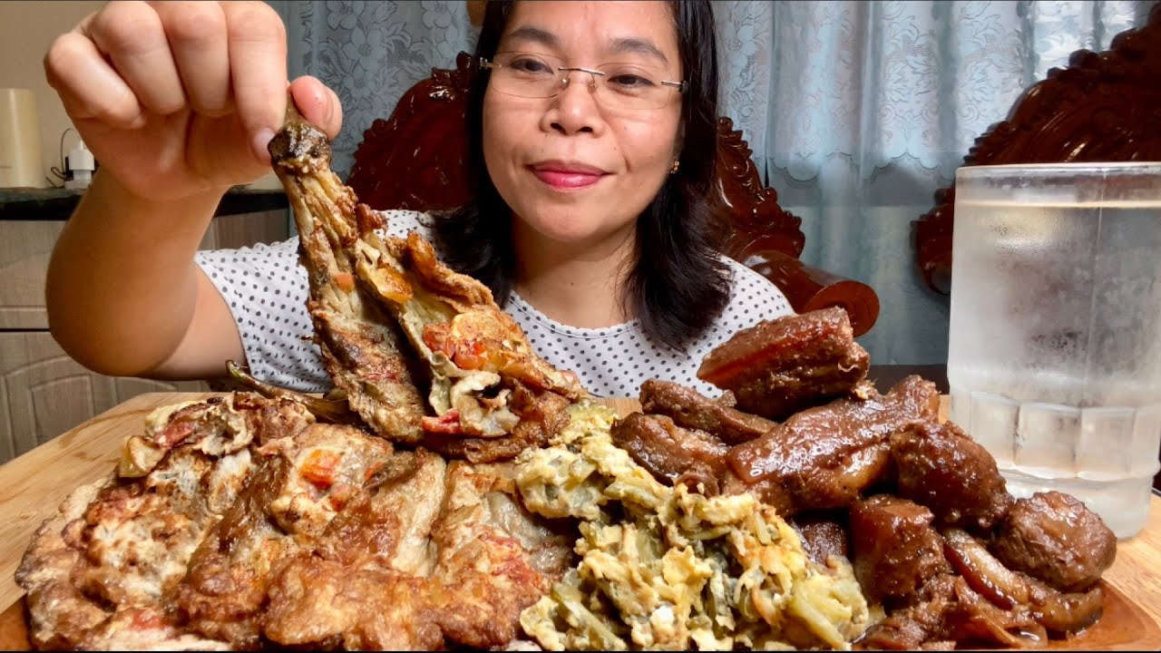 TORTANG TALONG | ADOBO | GINISANG AMPALAYA  | FILIPINO FOOD | MUKBANG PHILIPPINES