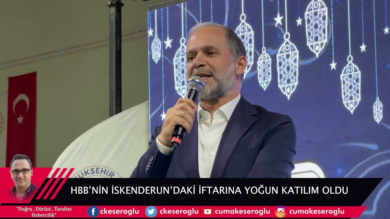 BÜYÜKŞEHİR BELEDİYESİ İSKENDERUN'DA İFTAR PROGRAMINA YOĞUN KATILIM OLDU