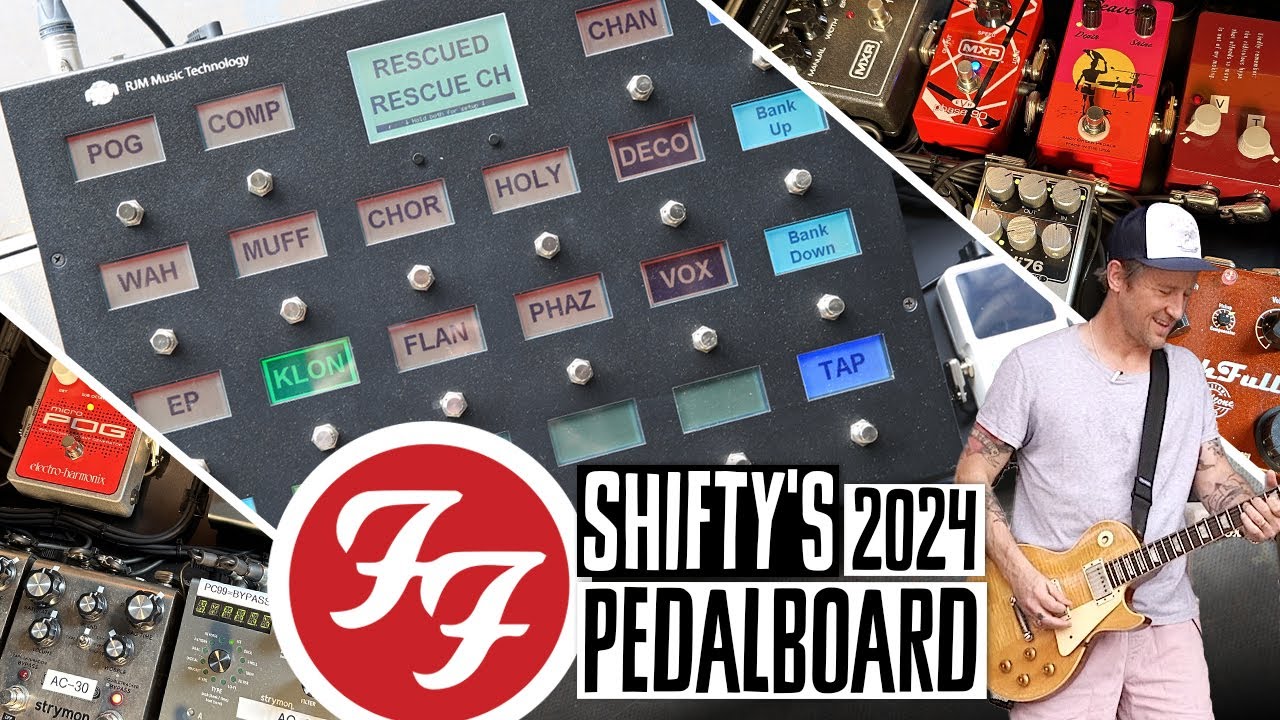 Chris Shiflett's Foo Fighters Pedalboard for 2024 World Tour