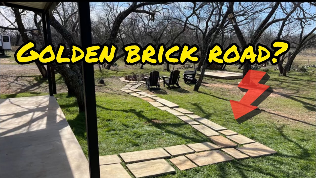 Flagstone Sidewalk to Fire Pit