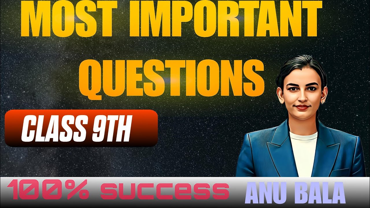 Class 9th most important questions | 9th class important questions 