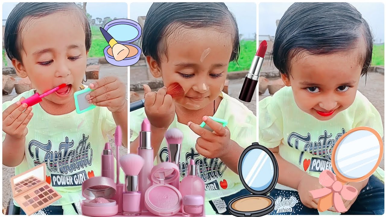 আমার বেবি টা মেকাপ করে কোথায় যাবে দেখো 😱 Baby Mekup Video 