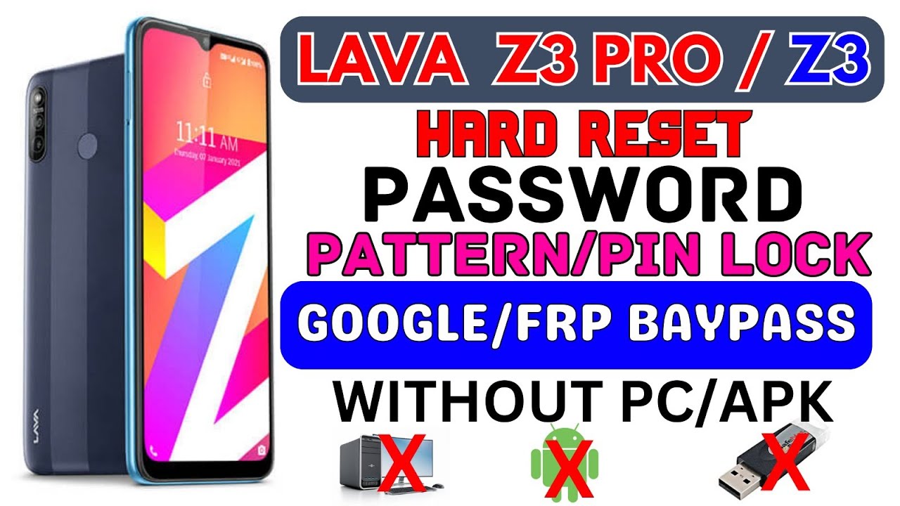 Lava Z3 Pro pattern lock remove || Z3 Pro frp bypass || Z3 Pro pattern and password unlock