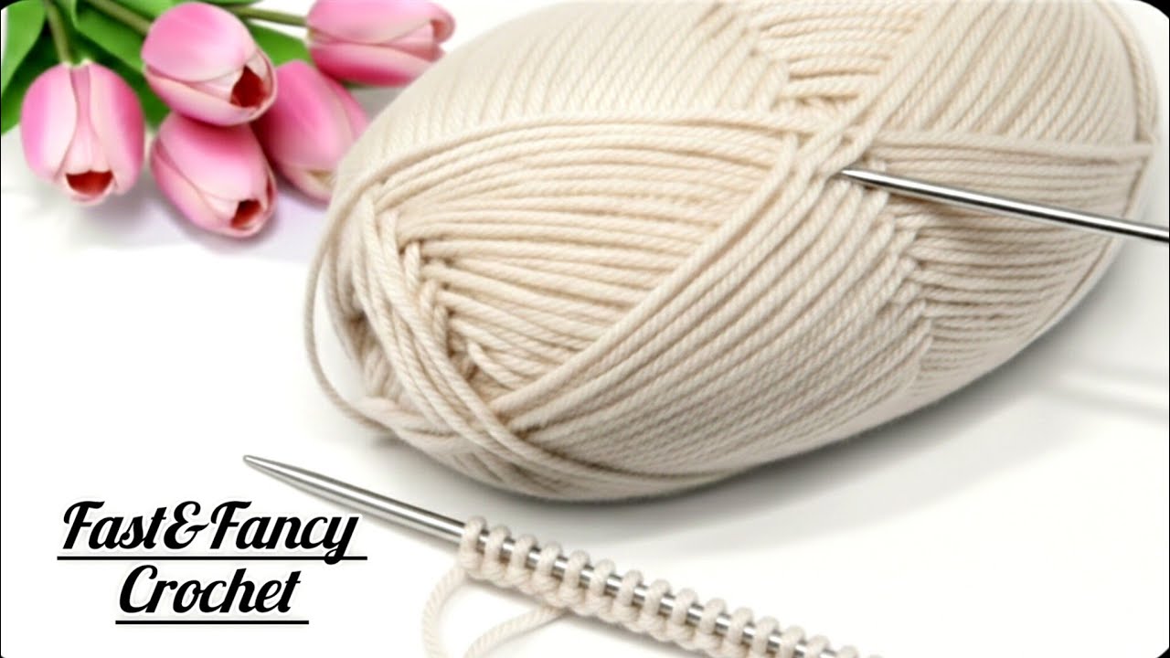 İnanılmaz Derecede Kolay! 🧶 Two Needles Knitting Pattern for Beginners | İki Şişle Örgü Modeli