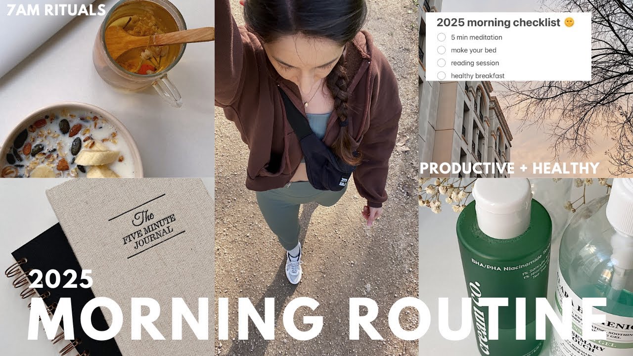 7AM MORNING ROUTINE 2025: productive + healthy habits to start my day | WINTER EDITION