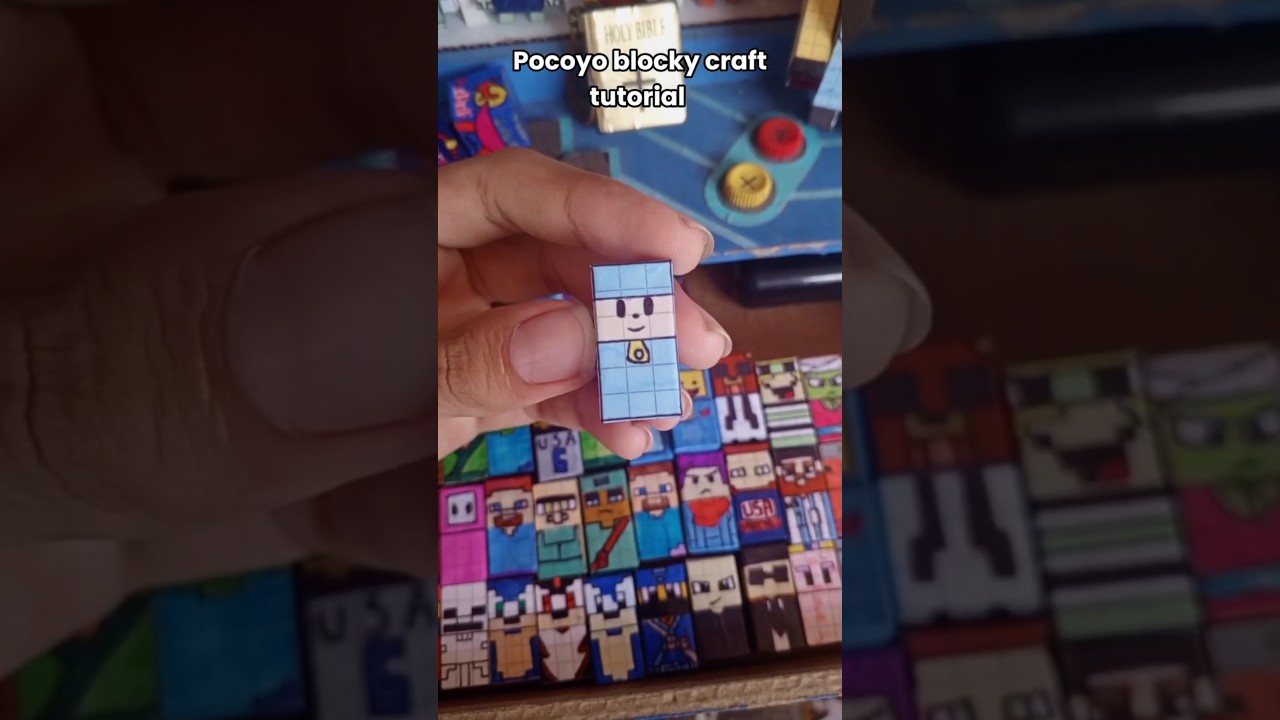 c&oacute;mo hacer blocky craft de Pocoy&oacute;, construyendo sobre la roca que es Yesh&uacute;a #papercraft #blocky