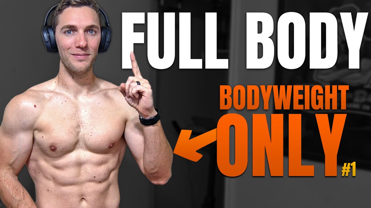 Full Body Bodyweight Workout at Home 1/3 - Only 4 Exercises to Build Muscle | GamerBody
