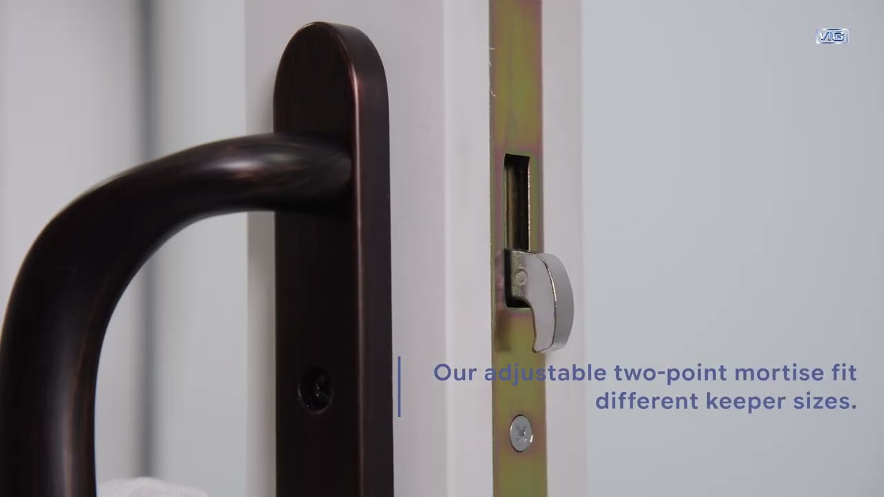 Patio Sliding Door Hardware | One Adjustable Mortise Lock for Different Keeper Sizes