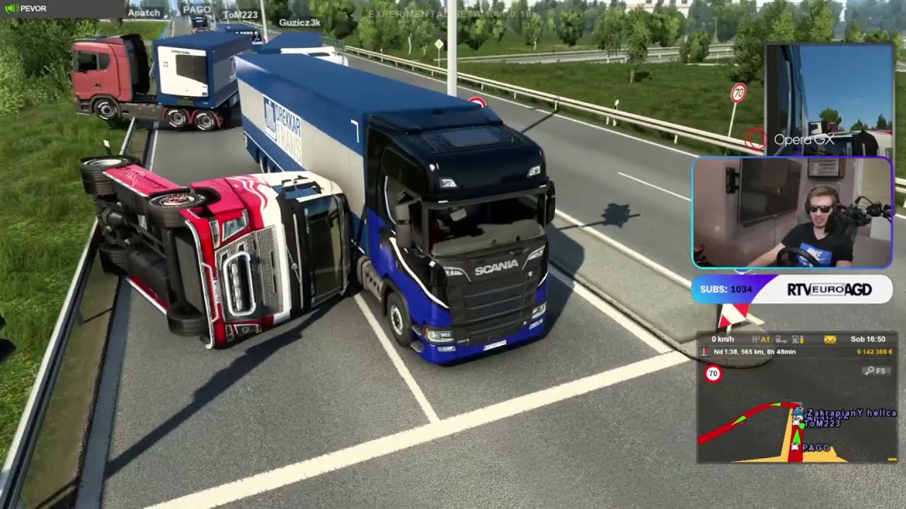 Pago, Pevor i Tom kierowcami Tira Funny Moments  ETS2