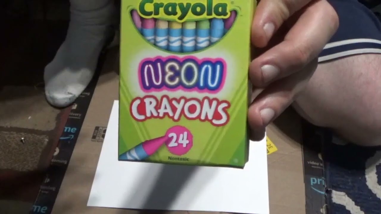 crayola neon crayon test