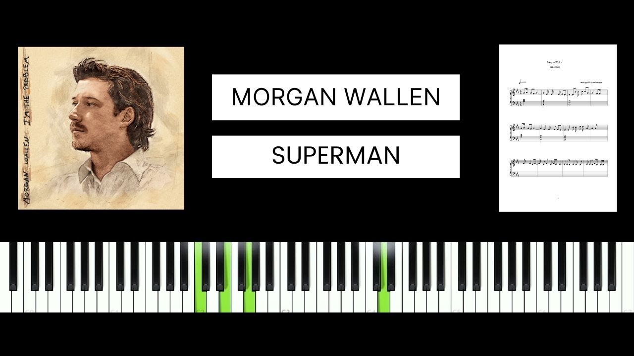 Morgan Wallen - Superman (BEST PIANO TUTORIAL & COVER)
