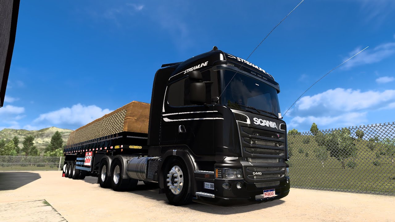 SCANIA G440 NO PUX DO ABACAXI REBOQUE CURTO ETS2 1.58 MAPA BR BRASIL