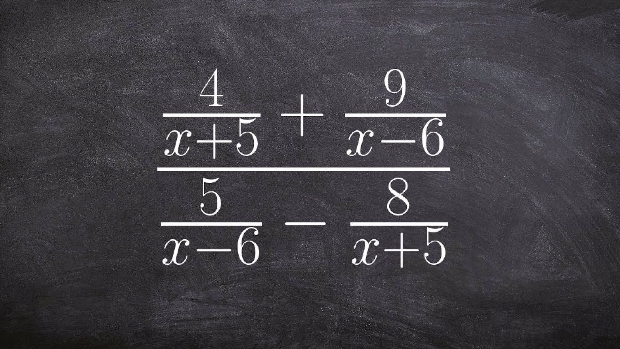 Simplify a complex fraction by multiplying the numerator and denominator by the LCD