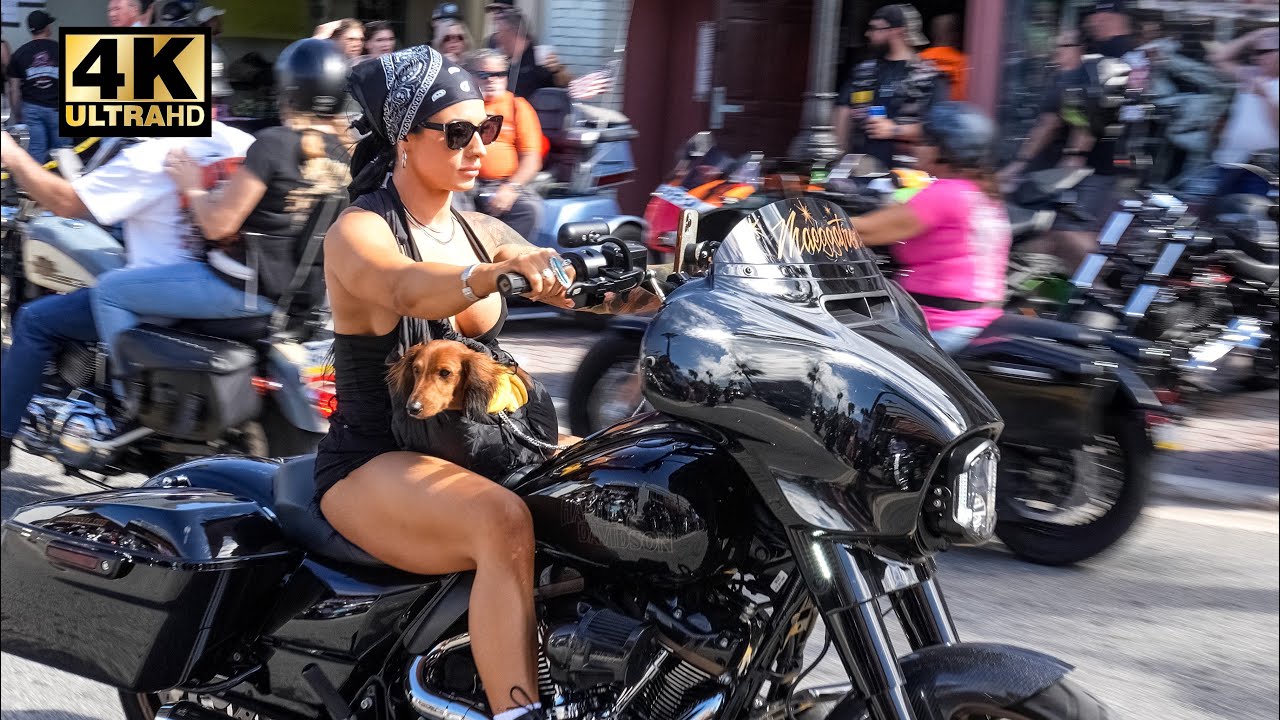 Daytona Bike Week Biker Girls and Custom Motorcycles
