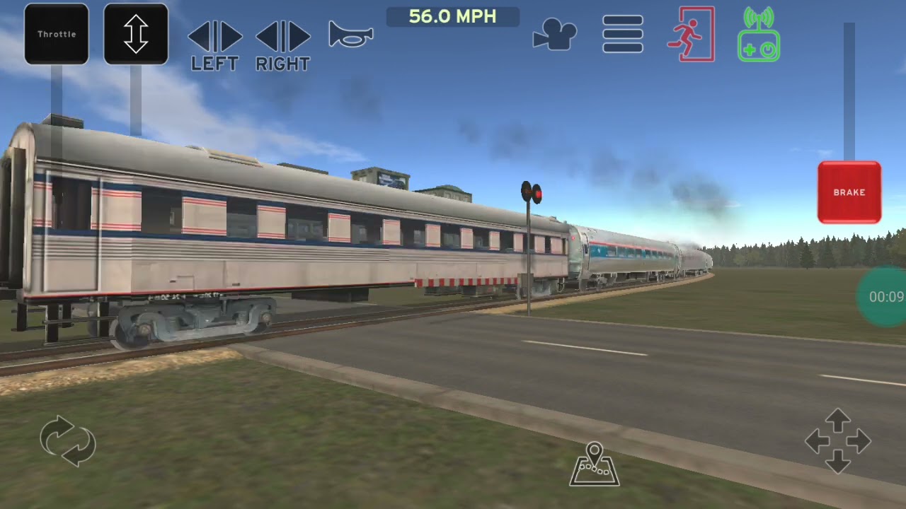 amtrak in high speed - train and railyard simulator